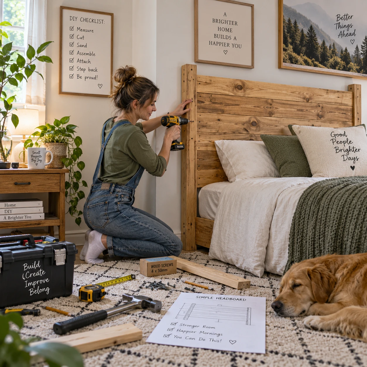 How to Build a Custom Headboard with Basic Woodworking Skills